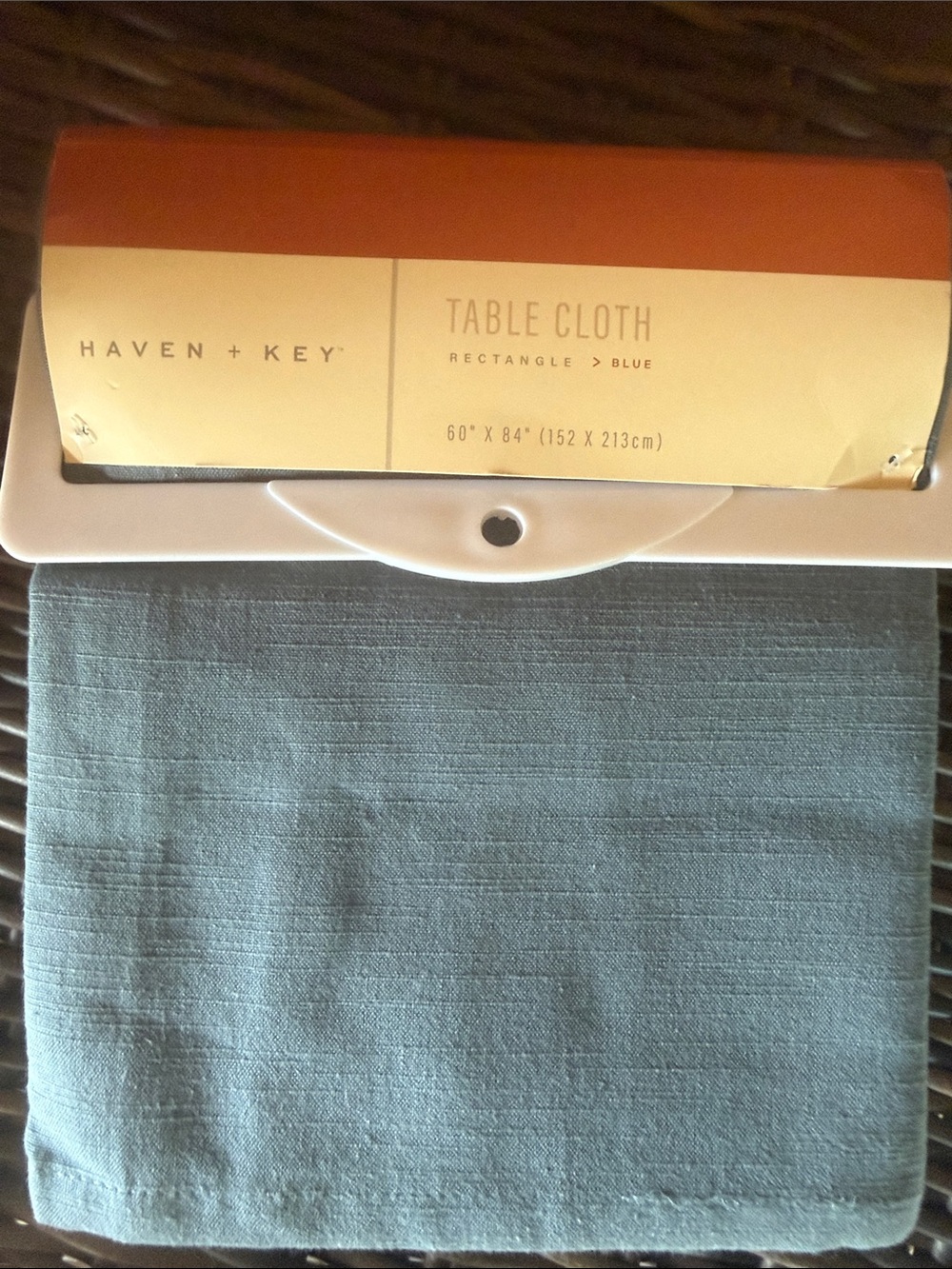 Slate Blue Rectangle Table Cloth - Picture 7 of 7